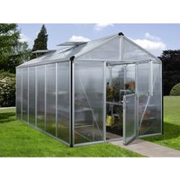 VITAVIA Gewächshaus »Zeus«, 11,9 m², Kunststoff/Aluminium, winterfest – silberfarben VITAVIA Gewächshaus »Zeus«, 11,9 m², Kunststoff/Aluminium, winterfest – silberfarben