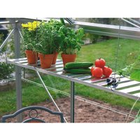 VITAVIA Alu-Regal, BxHxt: 30,6 x 34,5 x 120 cm – silberfarben VITAVIA Alu-Regal, BxHxt: 30,6 x 34,5 x 120 cm – silberfarben