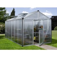 VITAVIA Gewächshaus »Zeus«, 11,9 m², Kunststoff/Aluminium, winterfest – silberfarben VITAVIA Gewächshaus »Zeus«, 11,9 m², Kunststoff/Aluminium, winterfest – silberfarben