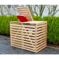 PROMADINO Mülltonnenbox »Vario«, 92cm x 122cm x 148cm (BxHxT), 480 Liter – beige PROMADINO Mülltonnenbox »Vario«, 92cm x 122cm x 148cm (BxHxT), 480 Liter – beige