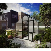 KGT Gewächshaus »Lilie«, 12,75 m², Kunststoff/Aluminium, winterfest – grau KGT Gewächshaus »Lilie«, 12,75 m², Kunststoff/Aluminium, winterfest – grau