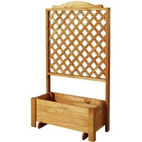 PROMADINO Rankkasten, BxH: 80 x 140 cm, honig, Kiefernholz – braun PROMADINO Rankkasten, BxH: 80 x 140 cm, honig, Kiefernholz – braun