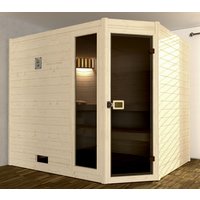 WEKA Ecksauna »Valida Eck 3«, BxHxT: 239 x 203,5 x 189 cm, mit Glastür – beige WEKA Ecksauna »Valida Eck 3«, BxHxT: 239 x 203,5 x 189 cm, mit Glastür – beige