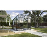 VITAVIA Gewächshaus »Freya«, 7,6 m², Kunststoff/Aluminium/ESG Glas, winterfest – grau VITAVIA Gewächshaus »Freya«, 7,6 m², Kunststoff/Aluminium/ESG Glas, winterfest – grau