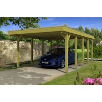 SKANHOLZ Carport »Friesland«, BxT: 397 x 708 cm, Firsthöhe: 241 cm, imprägniert – braun SKANHOLZ Carport »Friesland«, BxT: 397 x 708 cm, Firsthöhe: 241 cm, imprägniert – braun