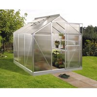 VITAVIA Gewächshaus »Eos«, 4,6 m², Kunststoff/Aluminium, winterfest – silberfarben VITAVIA Gewächshaus »Eos«, 4,6 m², Kunststoff/Aluminium, winterfest – silberfarben