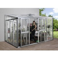 VITAVIA Gewächshaus »Helena«, 8,6 m², Aluminium/Glas, winterfest – silberfarben Rabatt: 26 % VITAVIA Gewächshaus »Helena«, 8,6 m², Aluminium/Glas, winterfest – silberfarben Rabatt: 26 %