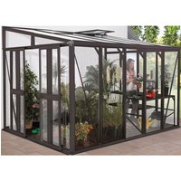 VITAVIA Gewächshaus »Helena«, 11,8 m², Aluminium/Glas, winterfest – grau VITAVIA Gewächshaus »Helena«, 11,8 m², Aluminium/Glas, winterfest – grau