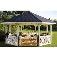 SKANHOLZ Pavillon »Nice 4«, Zeltdach, achteckig, BxHxT: 630 x 365 x 630 cm – beige SKANHOLZ Pavillon »Nice 4«, Zeltdach, achteckig, BxHxT: 630 x 365 x 630 cm – beige