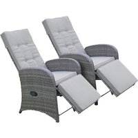 GARDEN PLEASURE Relaxsessel »Salerno«, Kunststoff, BxHxT: 63 x 110 x 73 cm – grau GARDEN PLEASURE Relaxsessel »Salerno«, Kunststoff, BxHxT: 63 x 110 x 73 cm – grau