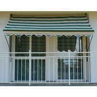 ANGERER FREIZEITMÖBEL Klemmmarkise, BxT: 400×150 cm, weiss/gruen gestreift ANGERER FREIZEITMÖBEL Klemmmarkise, BxT: 400×150 cm, weiss/gruen gestreift