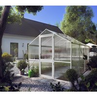 KGT Gewächshaus »Rose«, 7,53 m², Kunststoff/Aluminium, winterfest – silberfarben KGT Gewächshaus »Rose«, 7,53 m², Kunststoff/Aluminium, winterfest – silberfarben