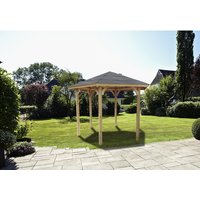 WOLFF Holzpavillon »Kreta 6«, Sechseckdach, sechseckig, BxT: 366 x 257 cm – beige WOLFF Holzpavillon »Kreta 6«, Sechseckdach, sechseckig, BxT: 366 x 257 cm – beige