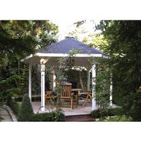 WEKA Sitzlaube »Paradies 2«, sechseckdach|zeltdach, sechseckig, BxT: 399 x 461 cm, inkl. Dacheindeckung – beige WEKA Sitzlaube »Paradies 2«, sechseckdach|zeltdach, sechseckig, BxT: 399 x 461 cm, inkl. Dacheindeckung – beige