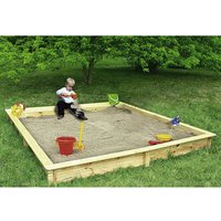 PROMADINO Sandkasten »Yanick«, BxL: 225 cm x 225 cm, Kiefernholz natur – beige PROMADINO Sandkasten »Yanick«, BxL: 225 cm x 225 cm, Kiefernholz natur – beige