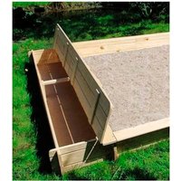 PROMADINO Sandkasten-Spielzeugkasten, BxL: 225 cm x 28 cm, Kiefernholz natur – beige PROMADINO Sandkasten-Spielzeugkasten, BxL: 225 cm x 28 cm, Kiefernholz natur – beige