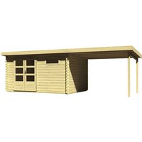 KARIBU Gartenhaus »Ringköbing«, Holz, BxHxT: 670 x 220 x 297 cm (Außenmaße inkl. Dachüberstand) - braun |  Fichte  |  10,36 m² KARIBU Gartenhaus »Ringköbing«, Holz, BxHxT: 670 x 220 x 297 cm (Außenmaße inkl. Dachüberstand) - braun |  Fichte  |  10,36 m²