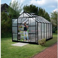 VITAVIA Gewächshaus »Uranus«, 9,9 m², Kunststoff/Aluminium, winterfest – schwarz VITAVIA Gewächshaus »Uranus«, 9,9 m², Kunststoff/Aluminium, winterfest – schwarz