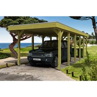 SKANHOLZ Carport »Friesland«, BxT: 314 x 860 cm, Firsthöhe: 241 cm, imprägniert – braun SKANHOLZ Carport »Friesland«, BxT: 314 x 860 cm, Firsthöhe: 241 cm, imprägniert – braun