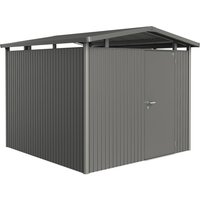 BIOHORT Gerätehaus »Panorama«, Metall, BxHxT: 273 x 227 x 278 cm (Außenmaße) – grau BIOHORT Gerätehaus »Panorama«, Metall, BxHxT: 273 x 227 x 278 cm (Außenmaße) – grau