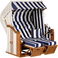 SUNNY SMART Strandkorb »Rustikal«, BxHxT: 145 x 160 x 90 cm, Halblieger, weiß/natur – weiss SUNNY SMART Strandkorb »Rustikal«, BxHxT: 145 x 160 x 90 cm, Halblieger, weiß/natur – weiss