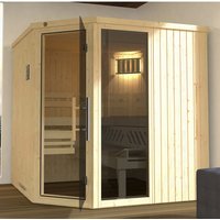 WEKA Ecksauna »Varberg 3«, BxHxT: 194 x 199 x 194 cm – beige WEKA Ecksauna »Varberg 3«, BxHxT: 194 x 199 x 194 cm – beige