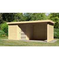 KARIBU Gartenhaus »Schwandorf«, Holz, BxHxT: 468 x 218 x 217 cm (Außenmaße inkl. Dachüberstand) – braun KARIBU Gartenhaus »Schwandorf«, Holz, BxHxT: 468 x 218 x 217 cm (Außenmaße inkl. Dachüberstand) – braun