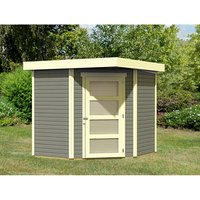 KARIBU Gartenhaus »Schwandorf«, Holz, BxHxT: 213 x 218 x 217 cm (Außenmaße inkl. Dachüberstand) – grau KARIBU Gartenhaus »Schwandorf«, Holz, BxHxT: 213 x 218 x 217 cm (Außenmaße inkl. Dachüberstand) – grau