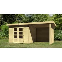 KARIBU Gartenhaus »Kandern«, Holz, BxHxT: 565 x 222 x 274 cm (Außenmaße inkl. Dachüberstand) – braun KARIBU Gartenhaus »Kandern«, Holz, BxHxT: 565 x 222 x 274 cm (Außenmaße inkl. Dachüberstand) – braun