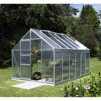 VITAVIA Gewächshaus »Merkur«, 9,9 m², Kunststoff/Aluminium, winterfest – silberfarben VITAVIA Gewächshaus »Merkur«, 9,9 m², Kunststoff/Aluminium, winterfest – silberfarben