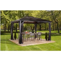 SOJAG Pavillon »Verona«, rechteckig, BxHxT: 423 x 261 x 298 cm – grau SOJAG Pavillon »Verona«, rechteckig, BxHxT: 423 x 261 x 298 cm – grau