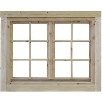 WOLFF FINNHAUS Doppelfenster »Gartenhaus«, BxH: 129 x 99,6 cm, Isolierglas – braun WOLFF FINNHAUS Doppelfenster »Gartenhaus«, BxH: 129 x 99,6 cm, Isolierglas – braun