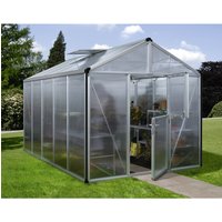 VITAVIA Gewächshaus »Zeus«, 10 m², Kunststoff/Aluminium, winterfest – silberfarben VITAVIA Gewächshaus »Zeus«, 10 m², Kunststoff/Aluminium, winterfest – silberfarben