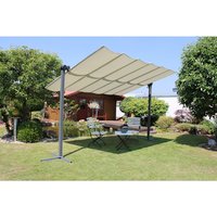 LECO Überdachung »Überdachung«, Breite: 350 cm, Dach: Polyester, anthrazit|silberfarben|grau LECO Überdachung »Überdachung«, Breite: 350 cm, Dach: Polyester, anthrazit|silberfarben|grau