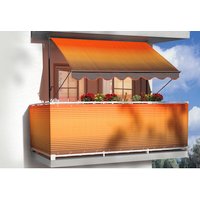 ANGERER FREIZEITMÖBEL Klemmmarkise, BxT: 350×150 cm, braun/orange gestreift ANGERER FREIZEITMÖBEL Klemmmarkise, BxT: 350×150 cm, braun/orange gestreift