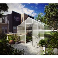 KGT Gewächshaus »Lilie«, 12,75 m², Kunststoff/Aluminium, winterfest – silberfarben KGT Gewächshaus »Lilie«, 12,75 m², Kunststoff/Aluminium, winterfest – silberfarben