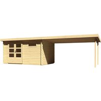 KARIBU Gartenhaus, BxT: 804.5 x 333 cm (Aufstellmaße), Pultdach – beige Rabatt: 16 % – 26.79 qm KARIBU Gartenhaus, BxT: 804.5 x 333 cm (Aufstellmaße), Pultdach – beige Rabatt: 16 % – 26.79 qm