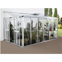 VITAVIA Gewächshaus »Helena«, 10,2 m², Aluminium/Glas, winterfest – silberfarben VITAVIA Gewächshaus »Helena«, 10,2 m², Aluminium/Glas, winterfest – silberfarben