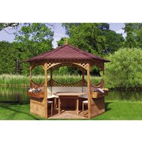 PROMADINO Blumenkasten »Marburg, Palma«, BxH: 108 x 19 cm, honig, Holz – braun PROMADINO Blumenkasten »Marburg, Palma«, BxH: 108 x 19 cm, honig, Holz – braun