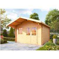 WOLFF Gartenhaus »Lisa 44-C«, Holz, BxHxT: 444 x 290 x 390 cm (Außenmaße) – beige WOLFF Gartenhaus »Lisa 44-C«, Holz, BxHxT: 444 x 290 x 390 cm (Außenmaße) – beige