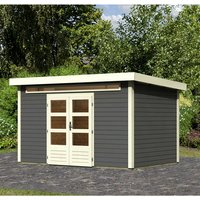 KARIBU Gartenhaus »Kandern 7«, Holz, BxHxT: 364 x 222 x 244 cm (Außenmaße inkl. Dachüberstand) – grau KARIBU Gartenhaus »Kandern 7«, Holz, BxHxT: 364 x 222 x 244 cm (Außenmaße inkl. Dachüberstand) – grau