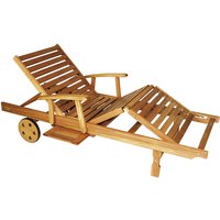MERXX Liege »Rolliege«, Gestell: Eukalyptusholz – braun MERXX Liege »Rolliege«, Gestell: Eukalyptusholz – braun
