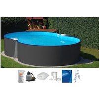SUMMER FUN Achtformpool, anthrazit, BxHxL: 420 x 120 x 650 cm – grau SUMMER FUN Achtformpool, anthrazit, BxHxL: 420 x 120 x 650 cm – grau
