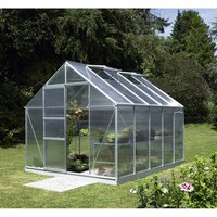 VITAVIA Gewächshaus »Merkur«, 8,3 m², Kunststoff/Aluminium, winterfest – silberfarben VITAVIA Gewächshaus »Merkur«, 8,3 m², Kunststoff/Aluminium, winterfest – silberfarben