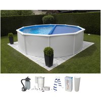 KWAD Rundpool »Steely de Luxe heat«, weiß, ØxH: 360 x 120 cm – weiss KWAD Rundpool »Steely de Luxe heat«, weiß, ØxH: 360 x 120 cm – weiss