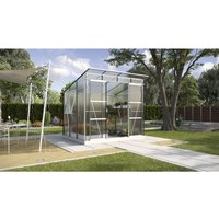 VITAVIA Gewächshaus »Freya«, 5,9 m², Kunststoff/Aluminium, winterfest – silberfarben VITAVIA Gewächshaus »Freya«, 5,9 m², Kunststoff/Aluminium, winterfest – silberfarben