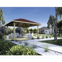 WEKA Sitzlaube »Paradies Größe 3«, Zeltdach, viereckig, BxT: 380 x 380 cm, inkl. Dacheindeckung – beige WEKA Sitzlaube »Paradies Größe 3«, Zeltdach, viereckig, BxT: 380 x 380 cm, inkl. Dacheindeckung – beige