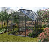 VITAVIA Gewächshaus »Merkur«, 8,3 m², Aluminium/ESG Glas, winterfest – grau VITAVIA Gewächshaus »Merkur«, 8,3 m², Aluminium/ESG Glas, winterfest – grau