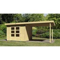 KARIBU Gartenhaus »ASKOLA 5«, Holz, BxHxT: 565 x 222 x 274 cm (Außenmaße inkl. Dachüberstand) – beige KARIBU Gartenhaus »ASKOLA 5«, Holz, BxHxT: 565 x 222 x 274 cm (Außenmaße inkl. Dachüberstand) – beige
