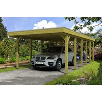 SKANHOLZ Carport »Friesland«, BxT: 397 x 860 cm, Firsthöhe: 241 cm, imprägniert – braun SKANHOLZ Carport »Friesland«, BxT: 397 x 860 cm, Firsthöhe: 241 cm, imprägniert – braun